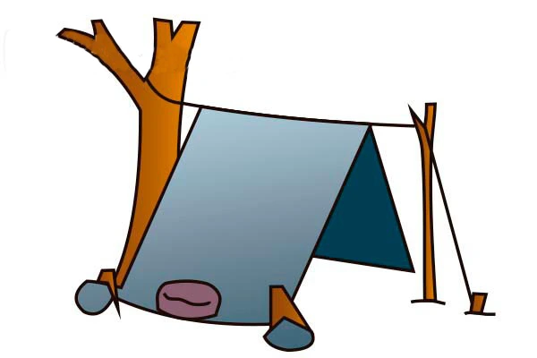refugios-de-supervivencia-tarp como hacer un refugio en el bosque o una casa de supervivencia en la vida real